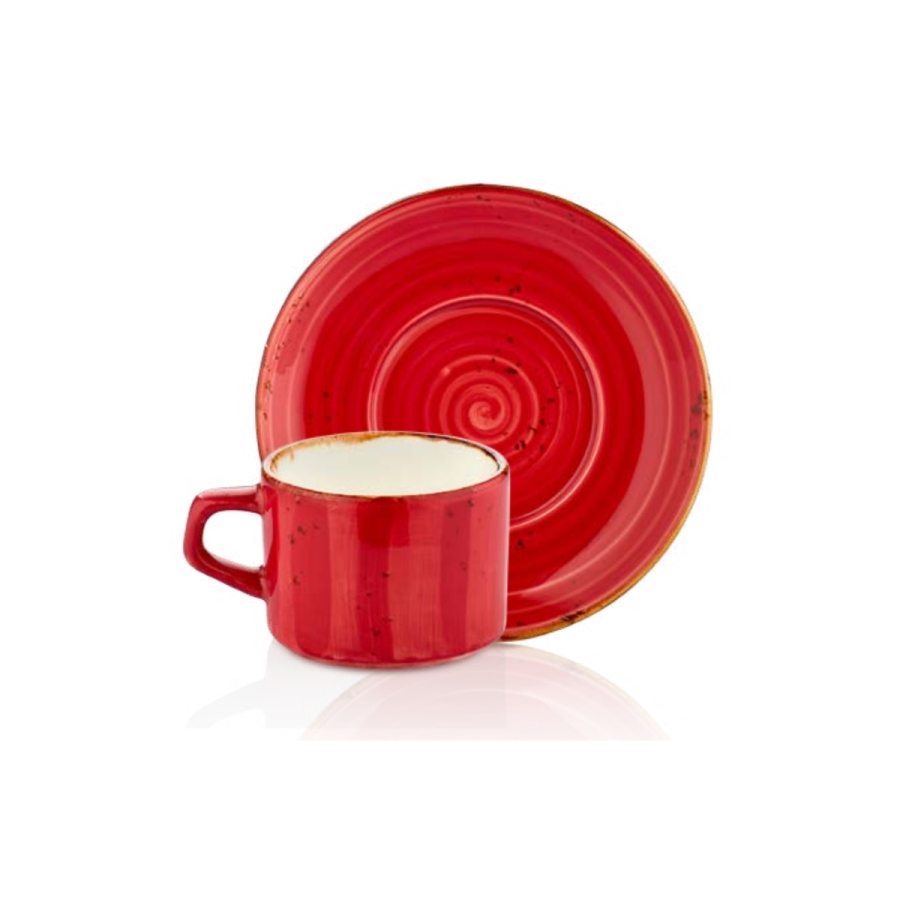 By Bone Ardent Porselen Çay Fincanı ve Tabağı 175cc