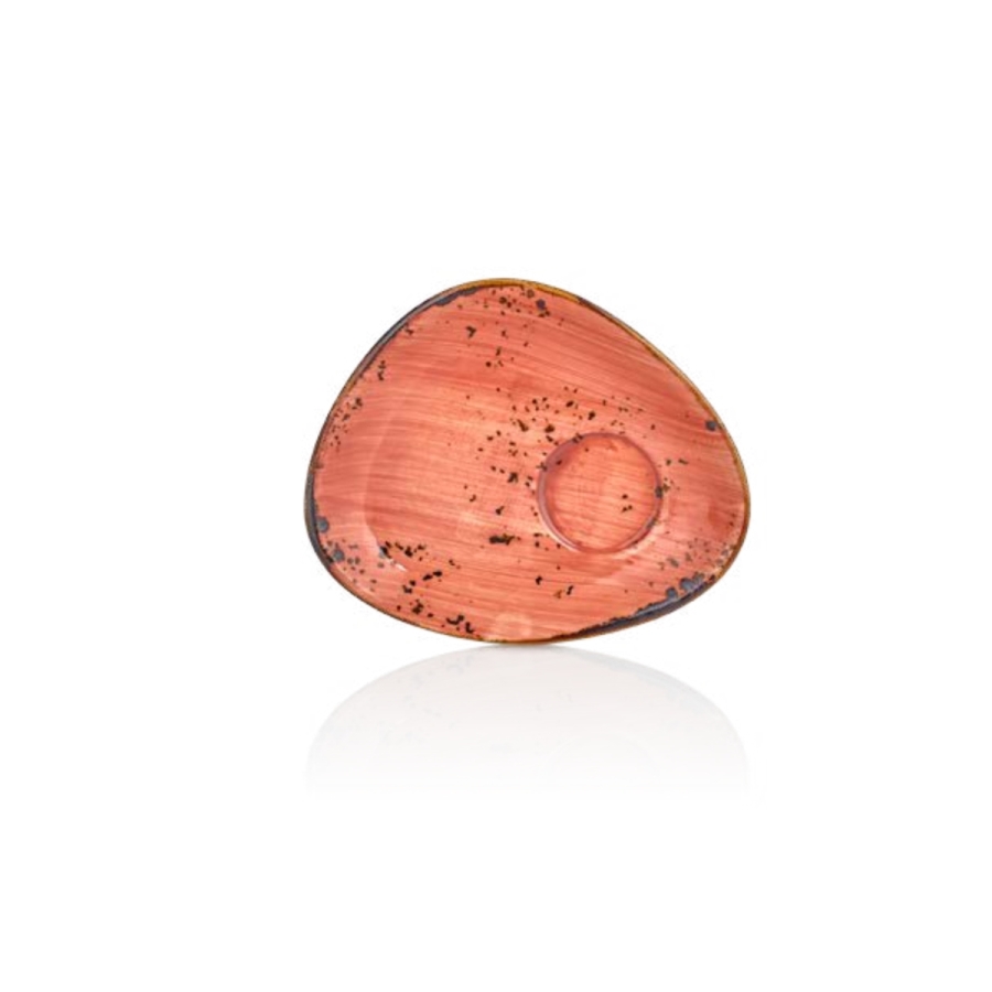 By Bone Laterite Porselen Kahve Sunum Tabağı 14x11cm