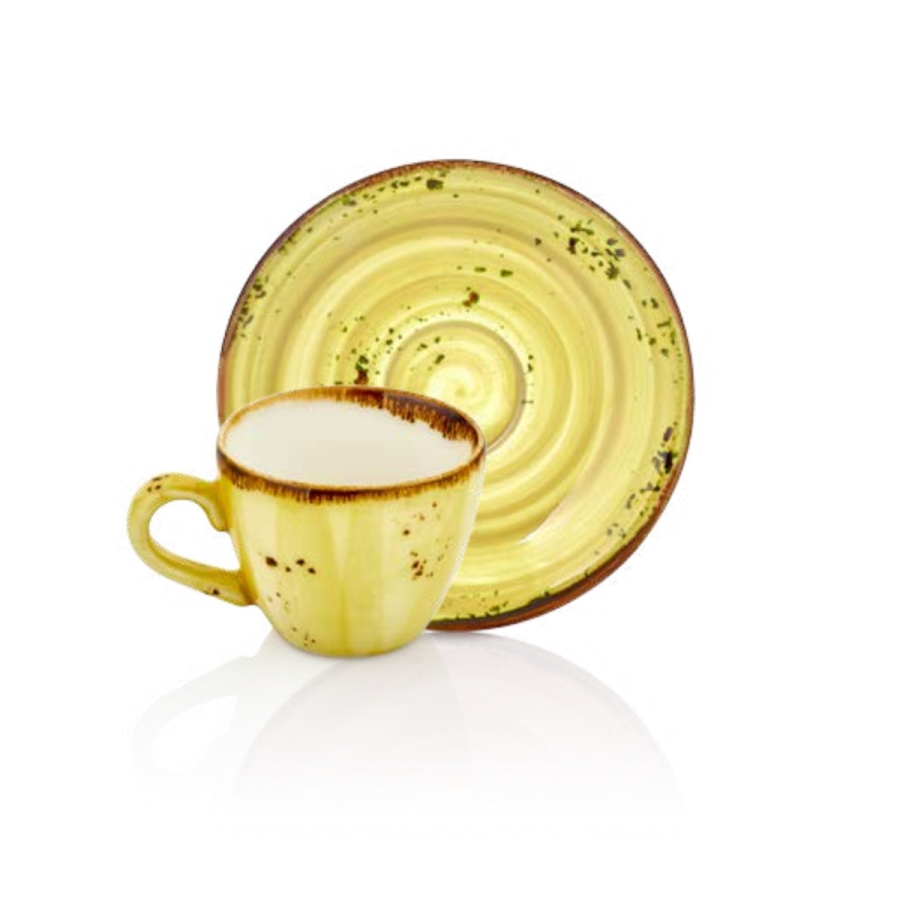 By Bone Sun Porselen Kahve Fincanı ve Tabağı 75cc