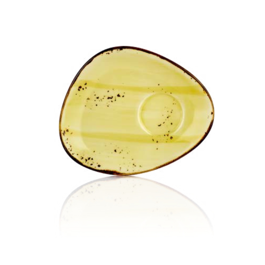 By Bone Sun Porselen Kahve Sun Porselenum Tabağı 14x11cm