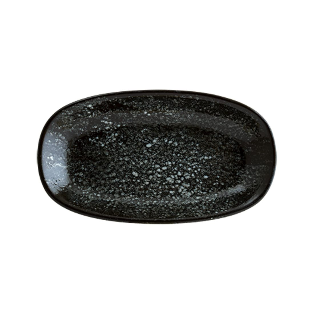 Bonna Cosmos Black Gourmet Porselen Oval Kayık Tabak 29x17cm