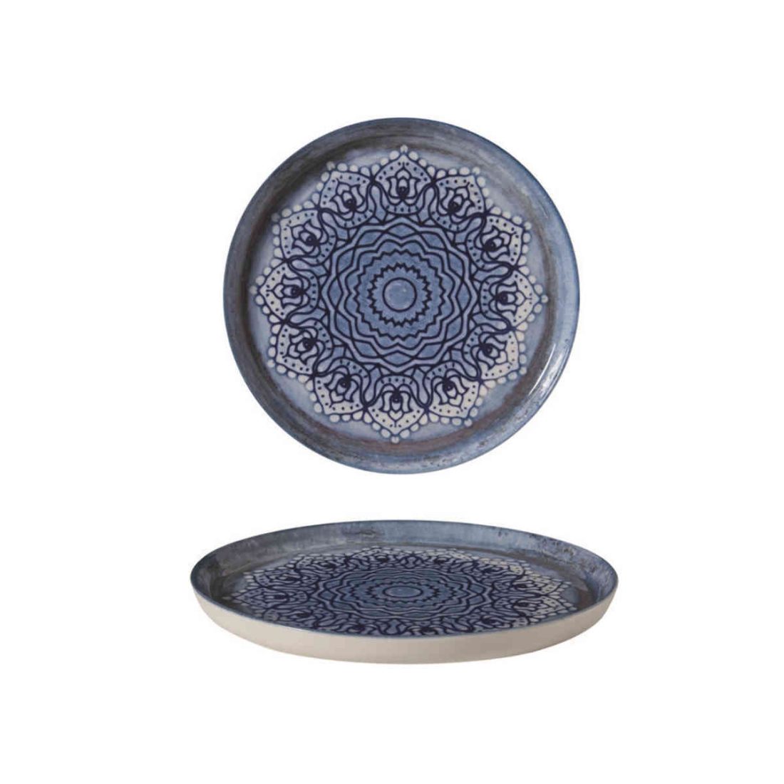 Güral Porselen Blue Voyage Bilbao Düz Tabak 21cm