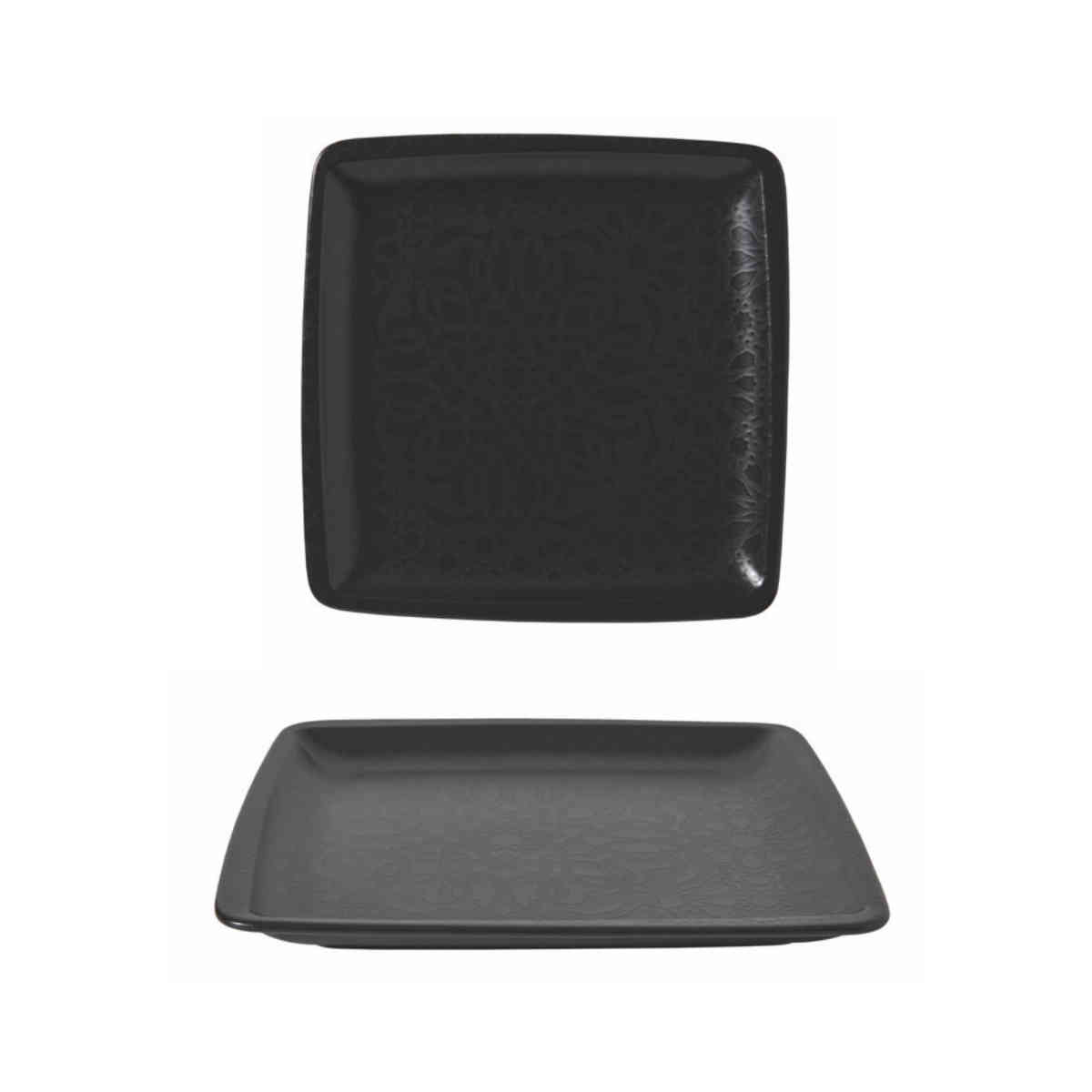 Güral Porselen Blackmatt Orlando Düz Tabak 25x25cm