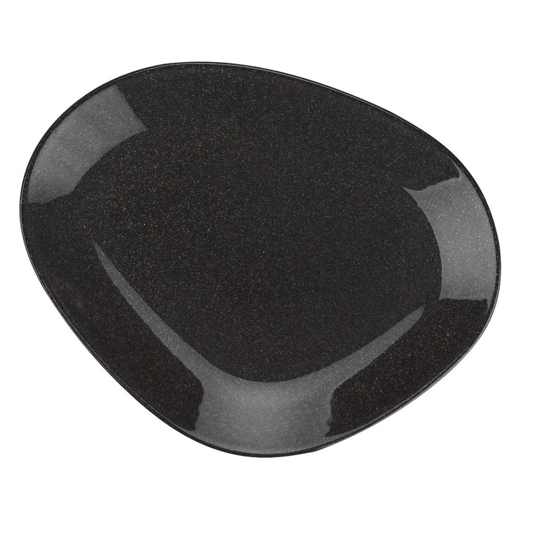 Kutahya Porcelain Corendon Granular Anthracite Flat Plate 22cm 1 Kutahya Porcelain Corendon Granular Anthracite Flat Plate 22cm