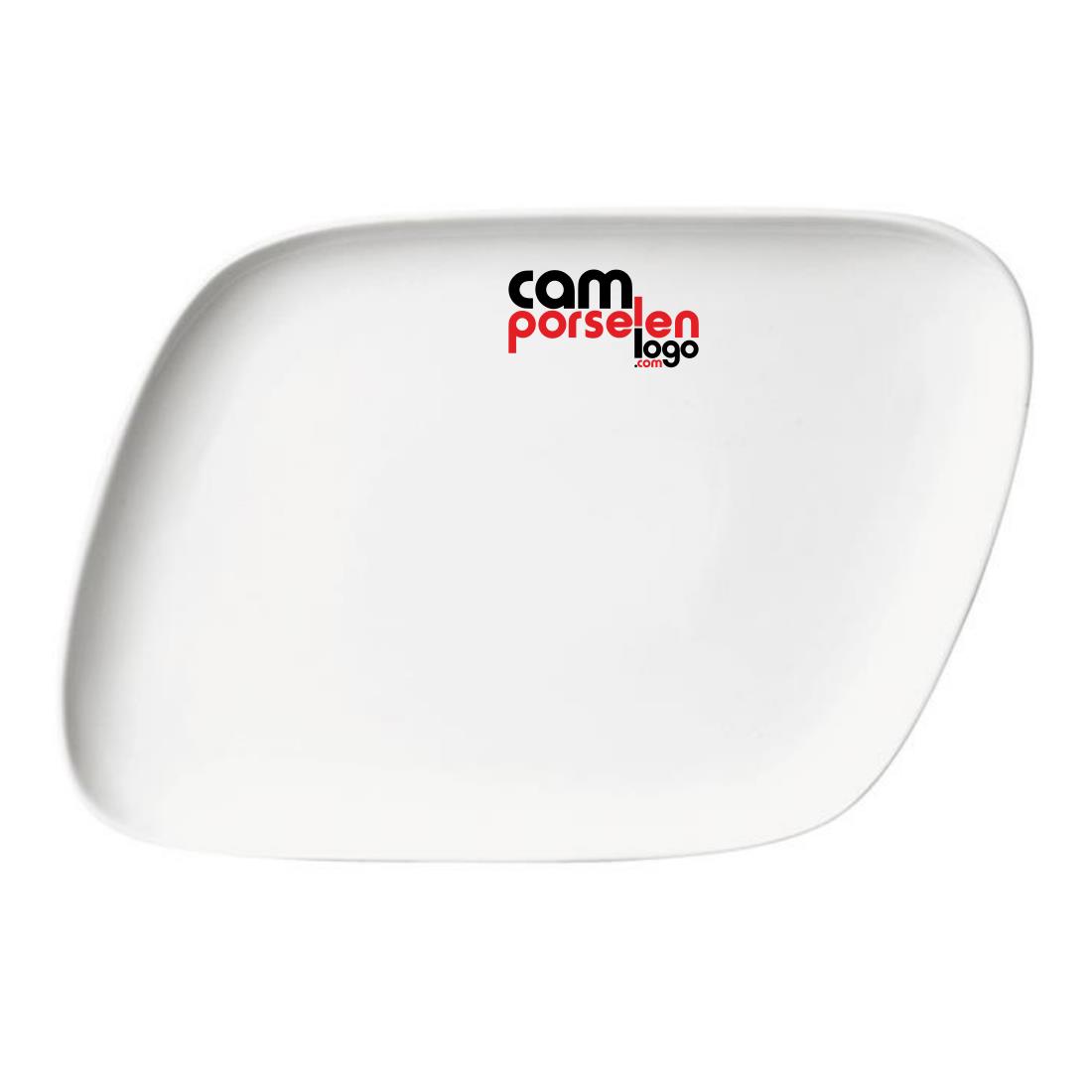 Porland Porcelain Oval Flat Plate Perspective 40cm