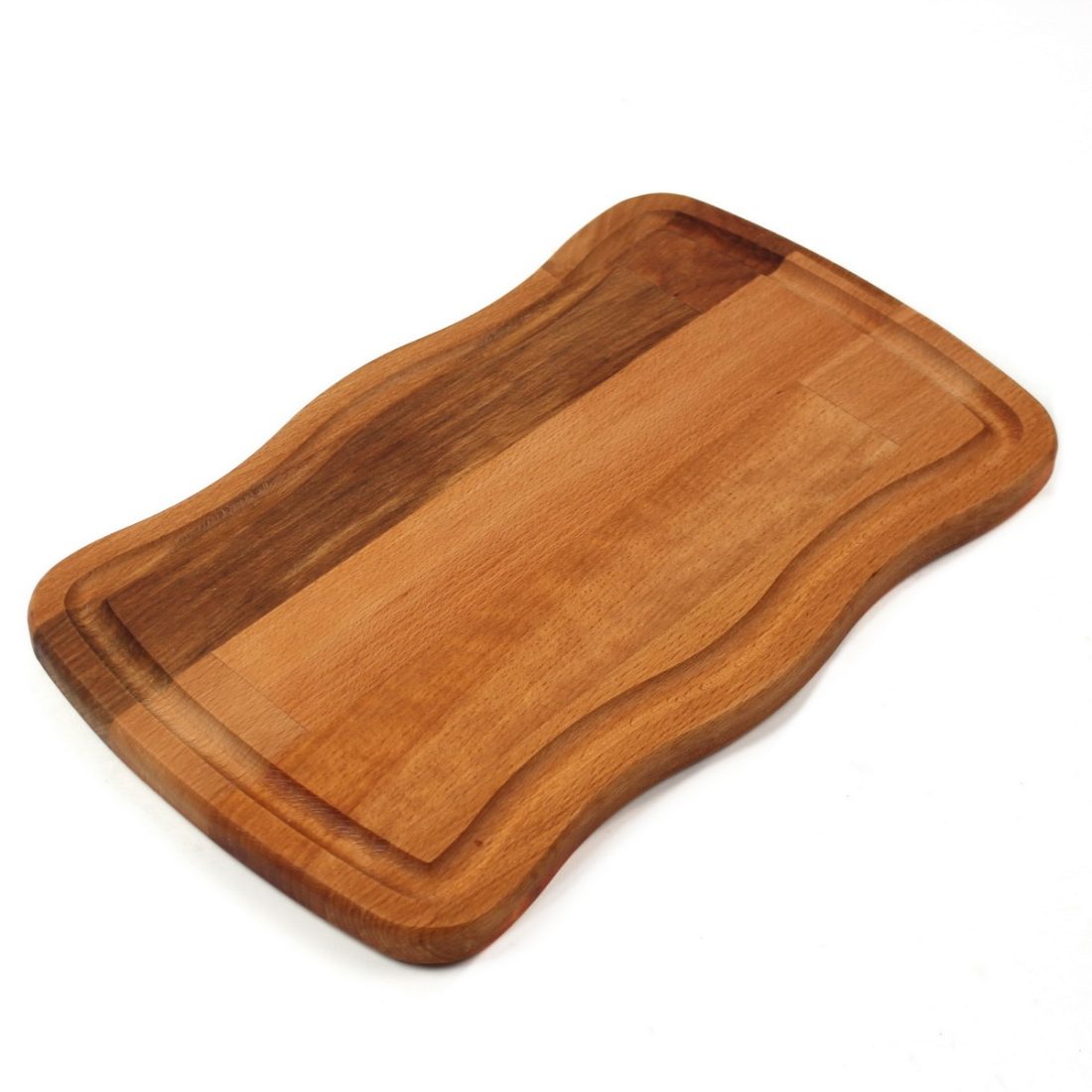Kuvarz Wooden Waves Steak Serving Plate 35x21cm