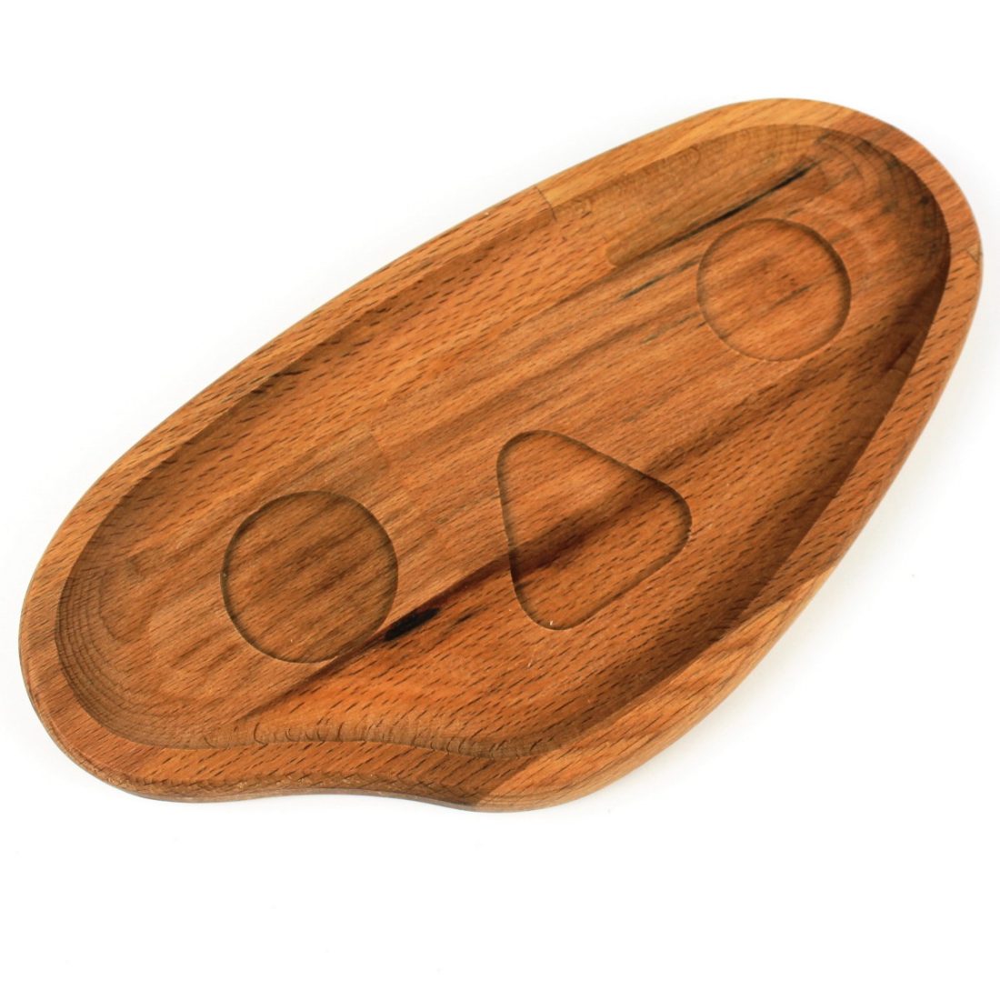 Kuvarz Wooden Turkish Coffee Serving Plate 26x14cm Beech