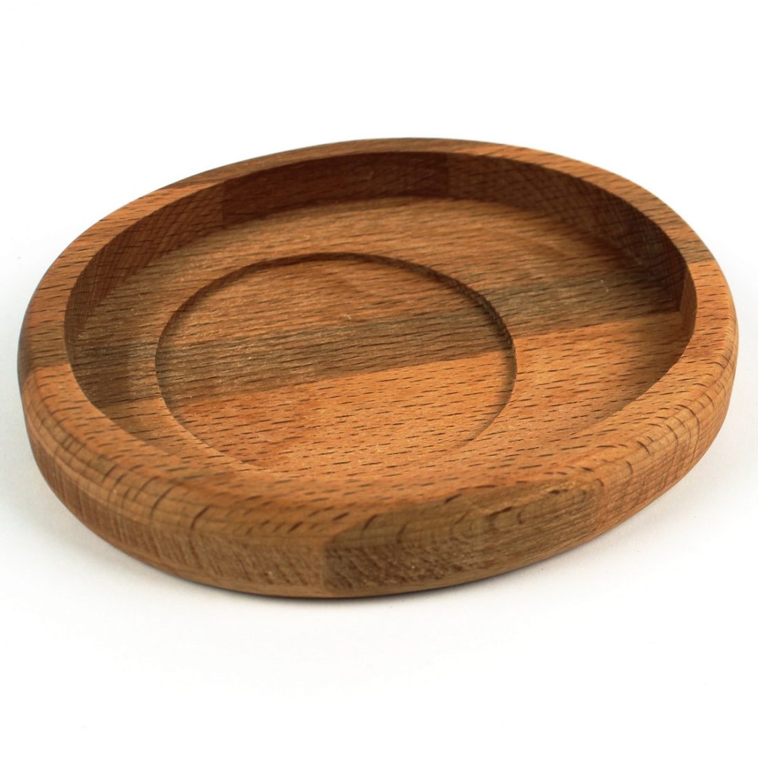 Kuvarz Wooden Tea Plate Beech 12x10cm