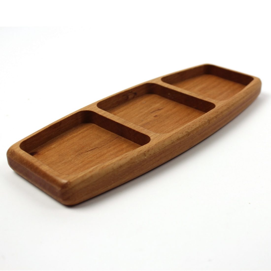 Kuvarz Wooden Snack Bowl 3 Sections 25x96cm