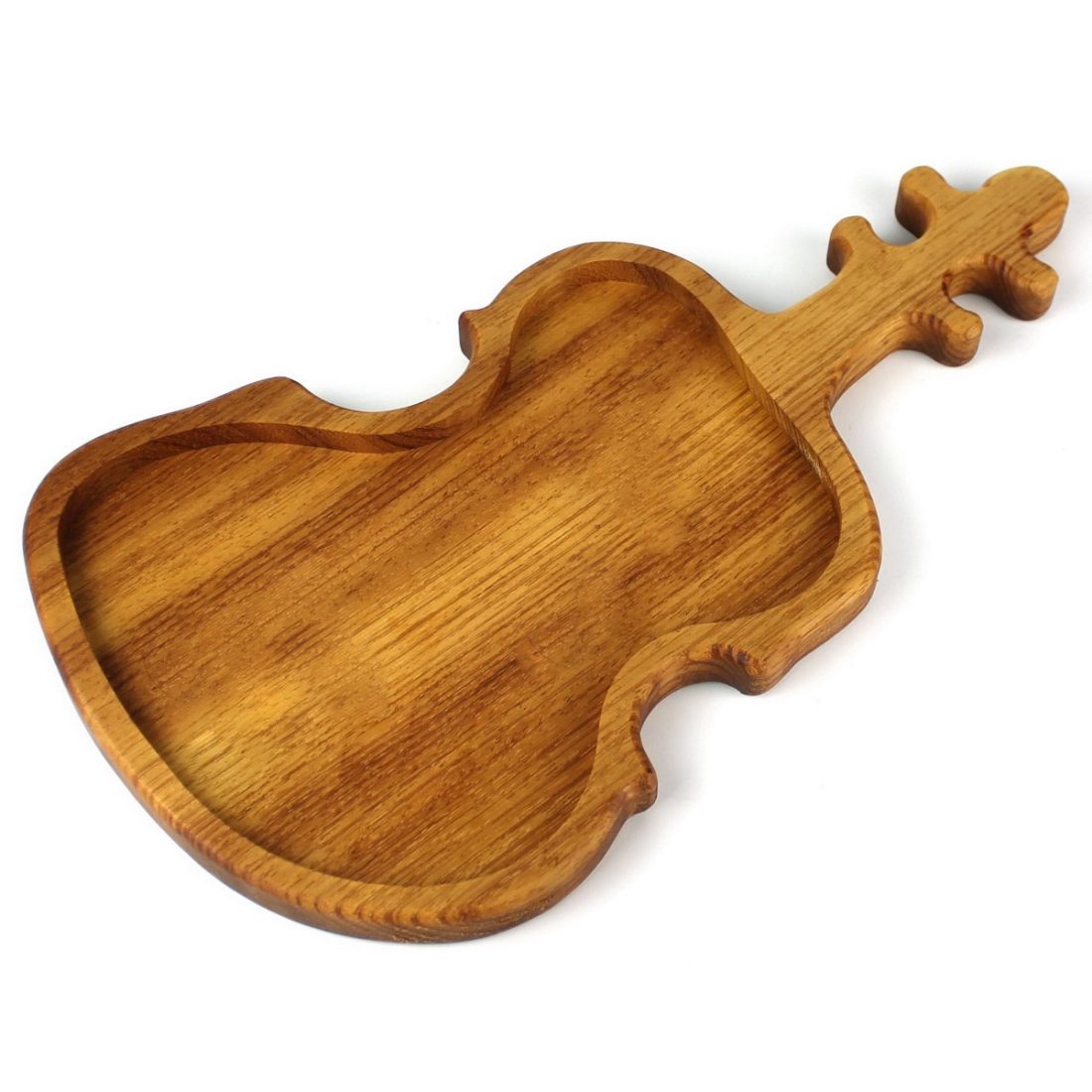 Kuvarz Wooden Breakfast Fruit Snack Serving Plate 36x20cm Iroko