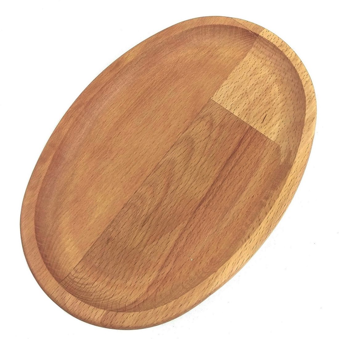 Kuvarz Wooden Ellipse Appetizer Plate 20x14cm