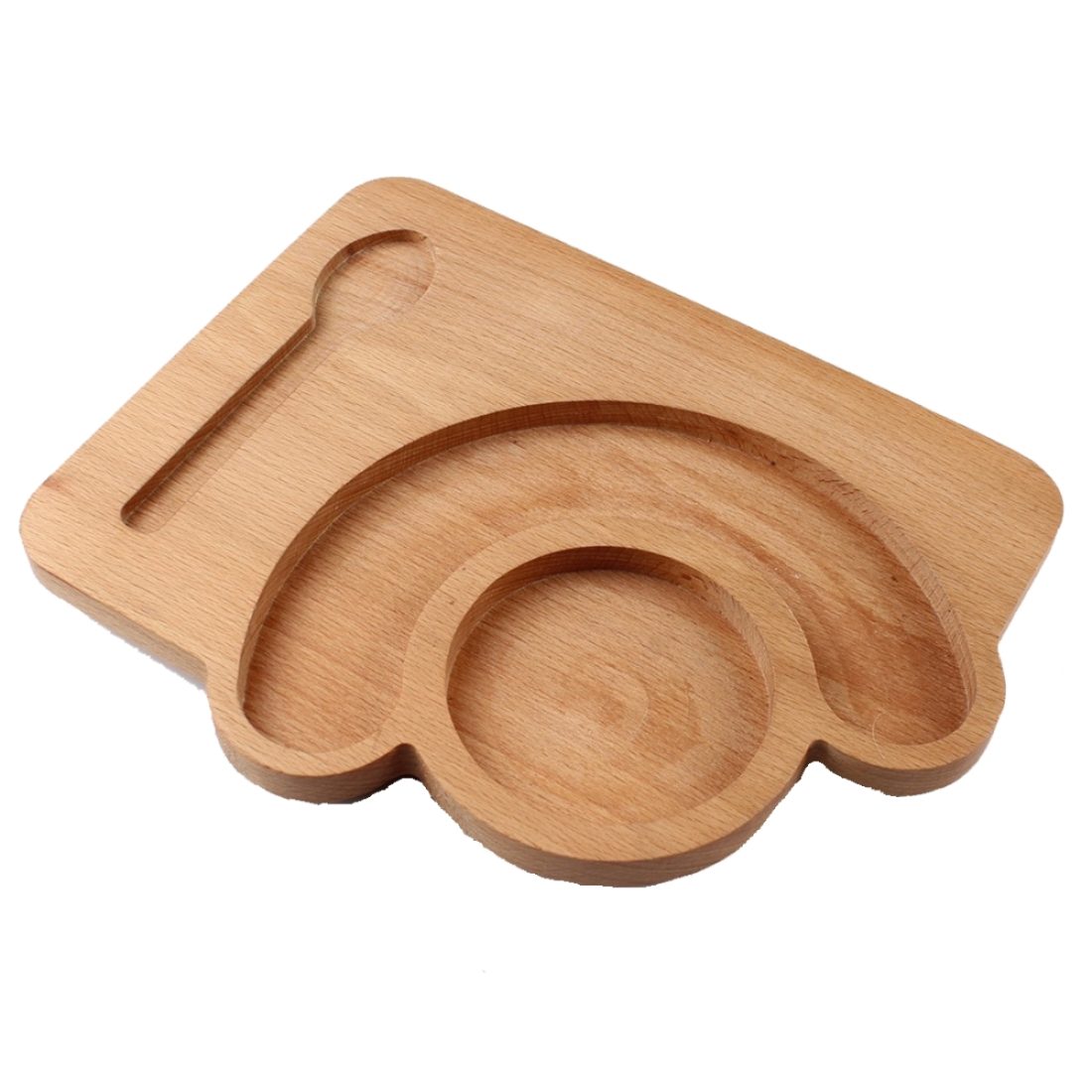 Kuvarz Wooden Nescafe Serving Plate 23x17cm 2 Kuvarz Wooden Nescafe Serving Plate 23x17cm - Image 2