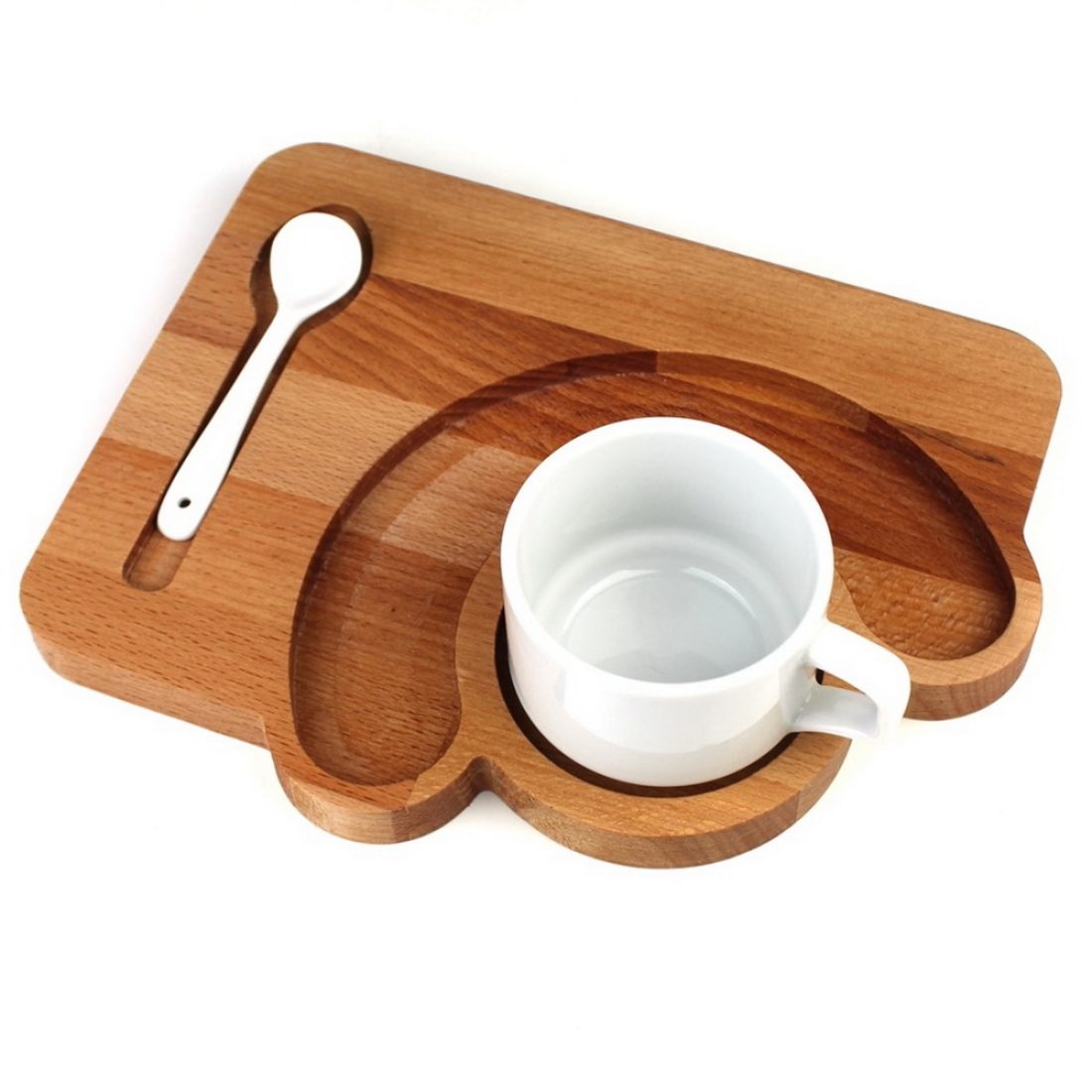 Kuvarz Wooden Nescafe Serving Plate 23x17cm 3 Kuvarz Wooden Nescafe Serving Plate 23x17cm - Image 3