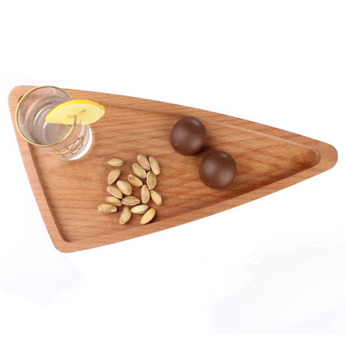 Kuvarz Ahşap Üçgen İkramlık 353x184cm