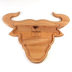 Kuvarz Ahşap Steak Tahtası Boğa Kayın 36x28cm