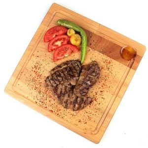 Kuvarz Ahşap Kare Steak Tahtası 30x30cm