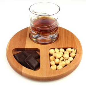 Kuvarz Ahşap Viski Sunum 19cm