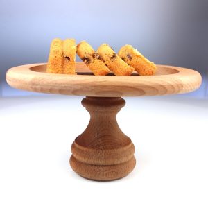 Kuvarz Ahşap Ayaklı İkramlık 24x19x14cm