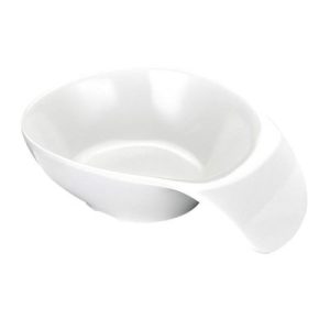 Biradlı BRD-516205 Açık Büfe Minimal Sos Tabağı, 13x9 cm, Beyaz