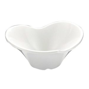 Biradlı BRD-517803 Çiçek Melamin Sunum Tabağı, 8x7x3 cm, Beyaz