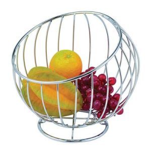 Biradlı GRV-524 Tel Meyvelik Sunum Kasesi, 24x14x21 cm