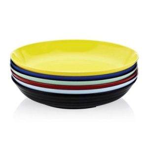 Biradlı FTS-1980 Yuvarlak Melamin Teşhir Tepsisi, 33x9 cm, Kırmızı