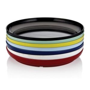 Biradlı FTS-1960 Yuvarlak Melamin Teşhir Tepsisi, 39x5 cm, Kırmızı