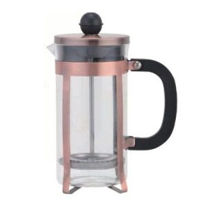 Biradlı GRV-D3 Lüks French Press, 350 ml, Bakır
