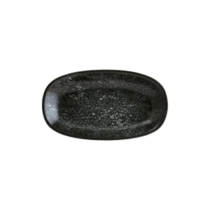 Bonna Cosmos Black Gourmet Oval Kayık Tabak 15*8.5 cm