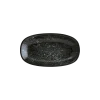 Bonna Cosmos Black Gourmet Oval Kayık Tabak 19*11 cm