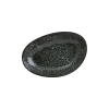 Bonna Cosmos Black Vago Oval Kayık Tabak 15*8.5 cm