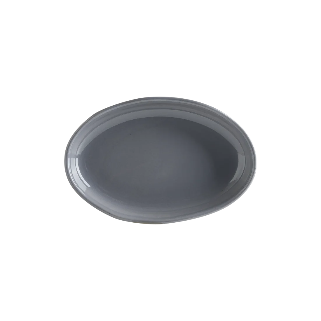 Bonna Gris Cras Oval Tabak 24*16 cm 1 Bonna Gris Cras Oval Tabak 24*16 cm